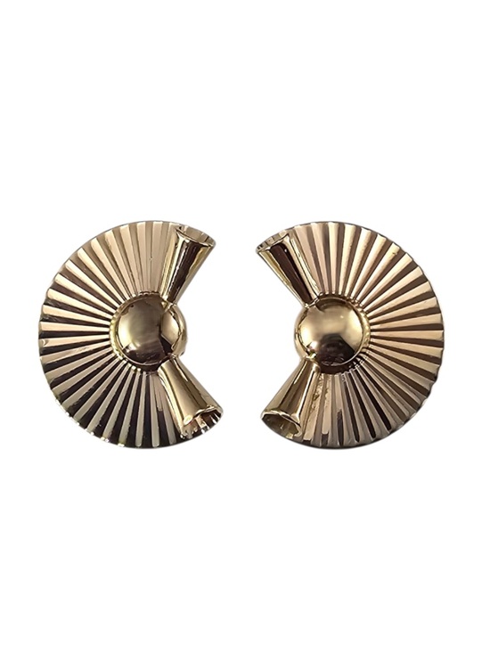 Tiffany & Co. Jewelry - Tiffany & Co. 14K Yellow Gold Fluted Fan Earrings #24644